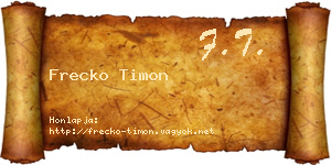 Frecko Timon névjegykártya