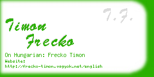 timon frecko business card